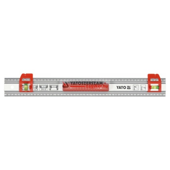 YATO Vonalzó ALU 500 mm 2 libellás
