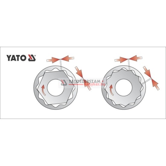 Dugókulcs 1/2" 11 mm 12 szögletű YATO