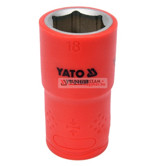 Dugókulcs 1/2" 18 mm 1000 V-ig szigetelt YATO