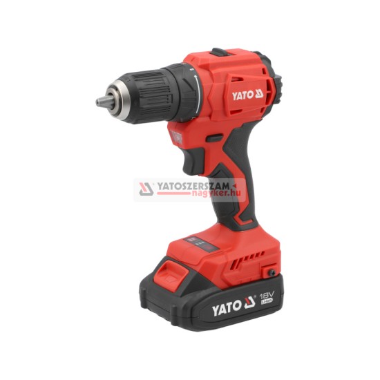 YATO Akkus fúró-csavarozó 45 Nm szénkefe nélküli 18 V (2 x 2,0 Ah akku + töltő) YATO Akkus fúró-csavarozó 45 Nm szénkefe nélküli 18 V (2 x 2,0 Ah akku + töltő)