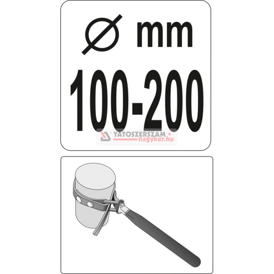 Olajszűrő leszedő szalagos 100-200 mm YATO