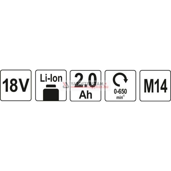 YATO akkus habarcskeverő 18V 2.0Ah Li-ion akku+töltő
