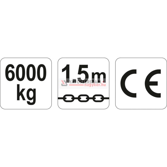 Karos láncos emelő 6000 kg 1,5m YATO