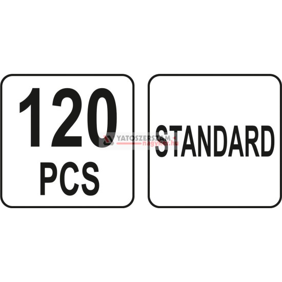 YATO 120 részes standard biztosíték készlet gépkocsikhoz