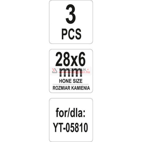 Cserélhető pofa hónolóhoz 28 x 6 mm (3 db/cs) YATO