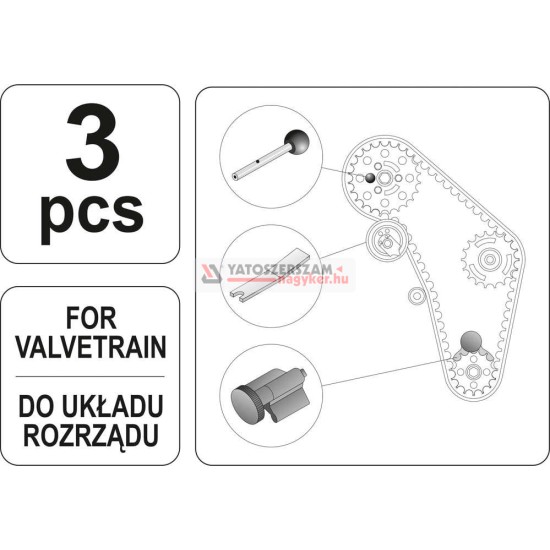 Dízel motor vezérlést rögzítő készlet 3 részes YATO