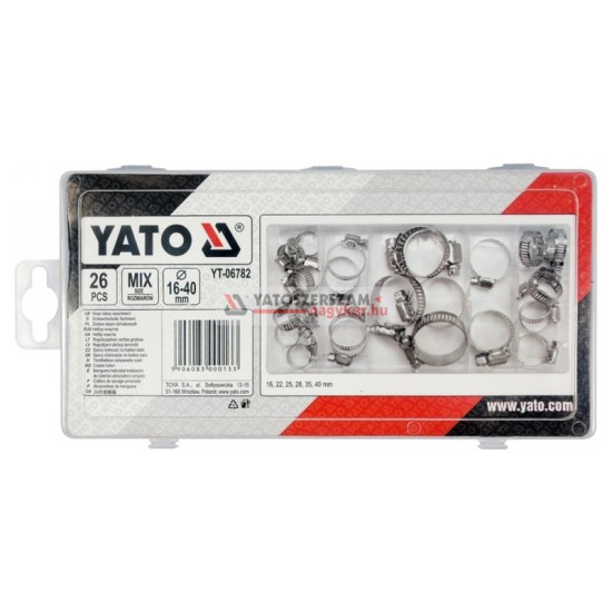 YATO Tömlőbilincs készlet 26 db (16-40mm)