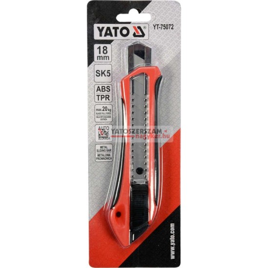 YATO Törhető pengés kés 18 mm ABS