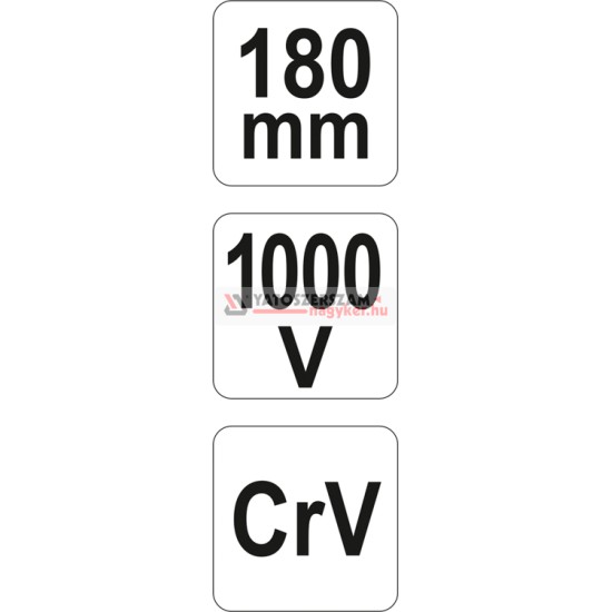 Oldalcsípő fogó 180 mm 1000 V-ig szigetelt YATO