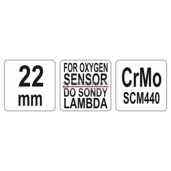 YATO Dugókulcs lambda szondához 22 mm CrMo
