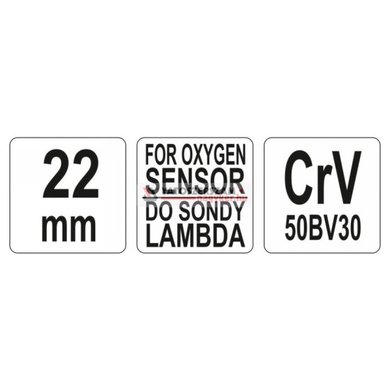 YATO Dugókulcs lambda szondához 22 mm CrV