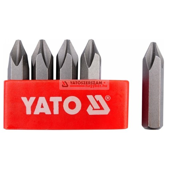 YATO Bithegy készlet PH2 5 részes 36 mm (YT-2800, YT-2801 behajtóhoz) CrV