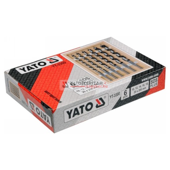 YATO Auger fafúrószár készlet 6 részes 10-20 mm SDS-Plus