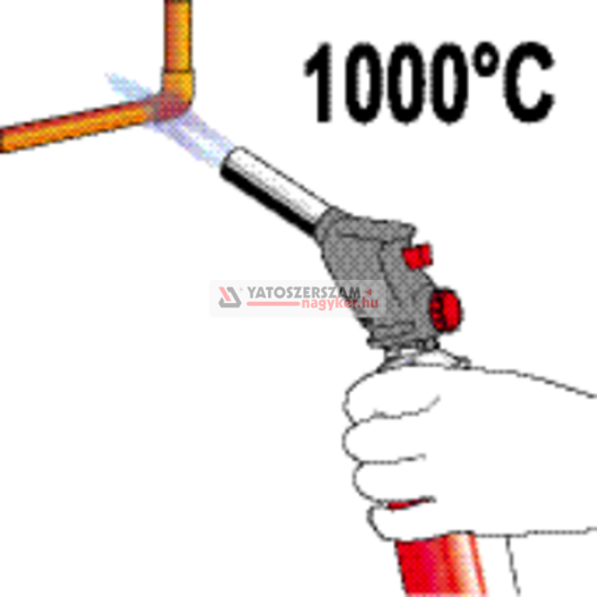 YATO Gázégő pisztoly piezo 1kW 1000°C