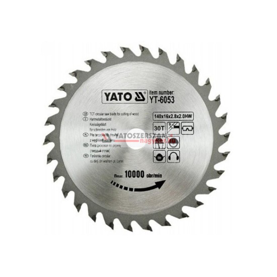 YATO Fűrésztárcsa fához 140 x 16 x 2,0 mm / 30T