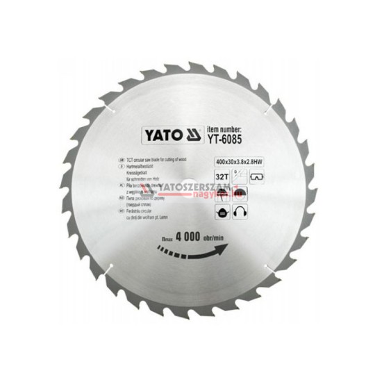 YATO Fűrésztárcsa fához 400 x 30 x 2,8 mm / 32T