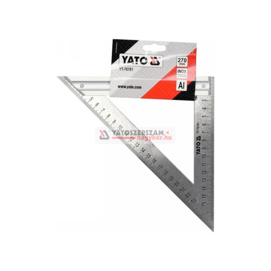 YATO Derékszög vonalzó 270 mm inox