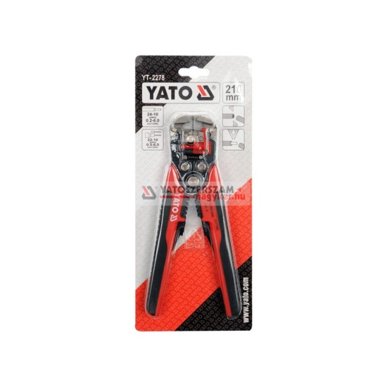 YATO Blankoló & krimpelő fogó 210 mm (0,2-6,0 mm2)