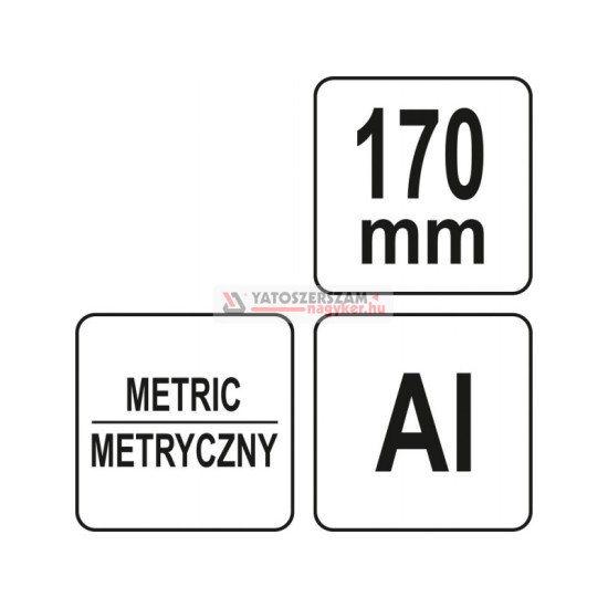 YATO Derékszög vonalzó 270 x 170 mm alumínium