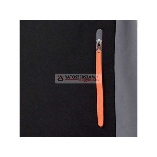 YATO Munkavédelmi softshell kabát fekete-szürke 3XL-es méret 3 zsebes