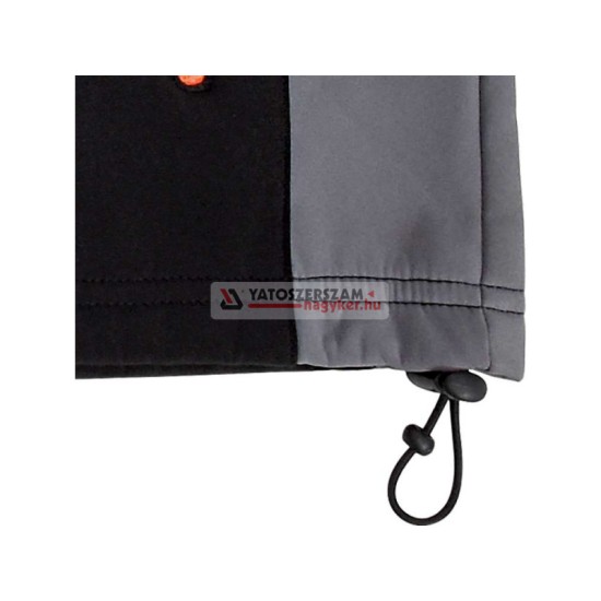 YATO Munkavédelmi softshell kabát fekete-szürke 3XL-es méret 3 zsebes