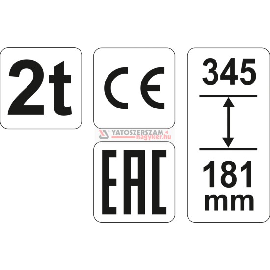 Hidraulikus emelő 2t YATO