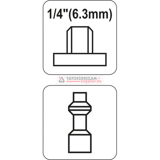 Pneumatikus tömlővég 1/4" menetes YATO