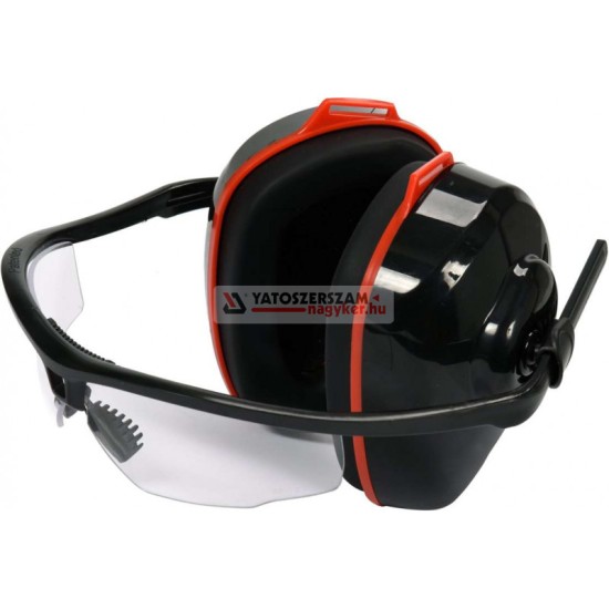 YATO Fülvédő tok 24 dB és víztiszta védőszemüveg UV védelemmel