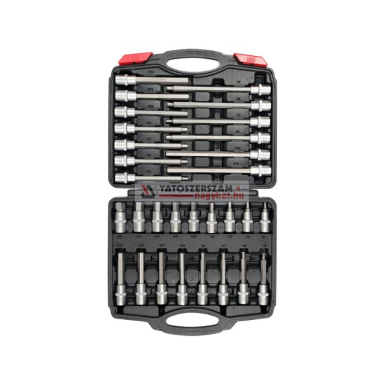 YATO Bit dugókulcs készlet 30 részes Imbusz 1/2" 5-19 mm CrV