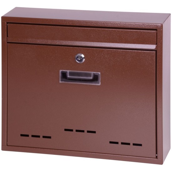 Postaláda FLATBLOCK, 31 x 36 x 9 cm, barna
