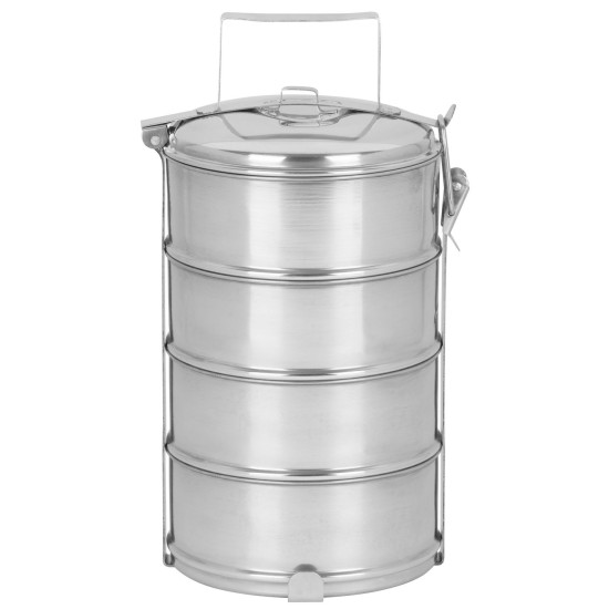 Ételhordó MagicHome SS682, 4 x 1,2 l, rozsdamentes acél, Inox, 16 x 26 cm