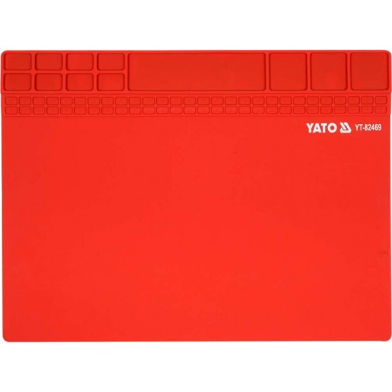 YATO Hőálló szilikon forrasztó alátét 300x400 mm mágneses YATO Hőálló szilikon forrasztó alátét 300x400 mm mágneses
