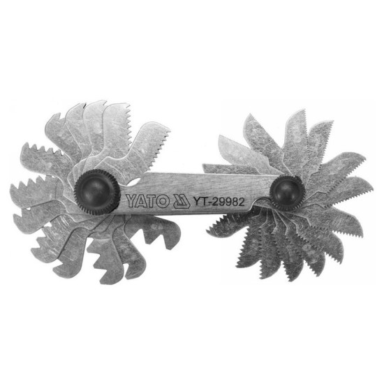 YATO Menetfésű 28 lapos Whitworth 4-62 mm 55° YATO Menetfésű 28 lapos Whitworth 4-62 mm 55°