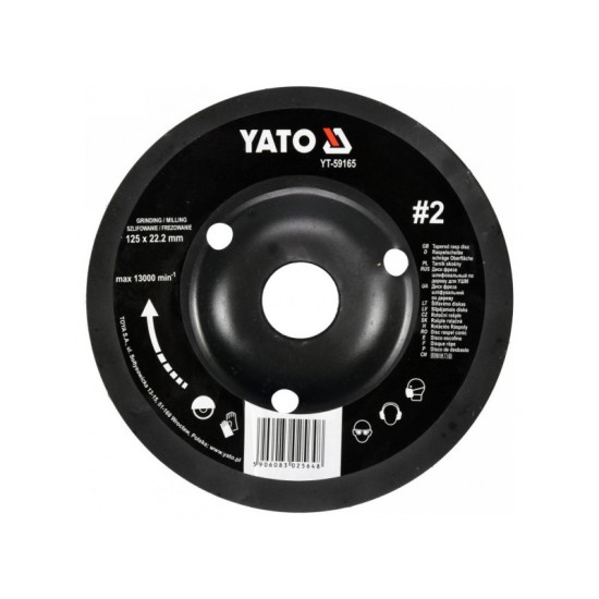 YATO Ráspolykorong közepes #2 125 x 22,2 mm YATO Ráspolykorong közepes #2 125 x 22,2 mm