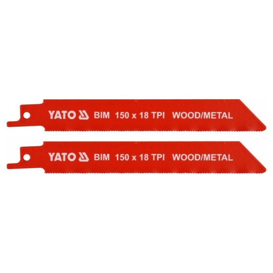 YATO Szablyafűrészlap 150 mm/18TPI bimetál (2 db/csomag)