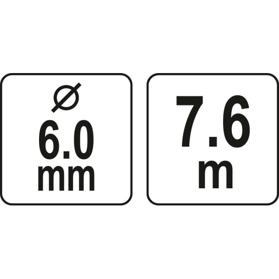 YATO fúrógépre fogható csőtisztító spirál 7,6m, ø 6mm