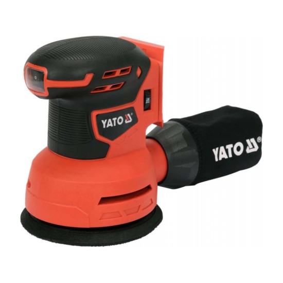 YATO Akkus excenter csiszoló géptest 125 mm 18 V Li-Ion (akku + töltő nélkül)