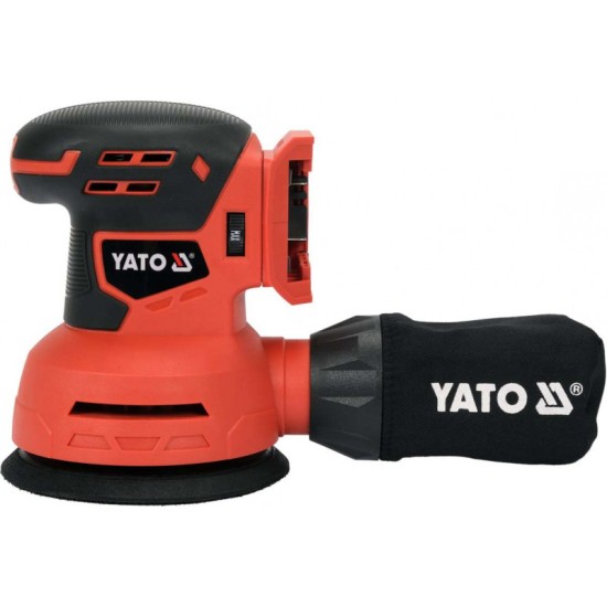 YATO Akkus excenter csiszoló géptest 125 mm 18 V Li-Ion (akku + töltő nélkül)