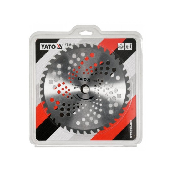 Fűkasza bozótvágó tárcsa 40T 255 x 25,4 mm YATO