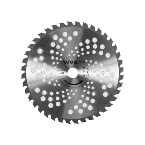 Fűkasza bozótvágó tárcsa 40T 255 x 25,4 mm YATO
