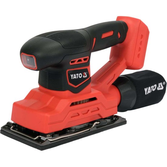 YATO Akkus rezgőcsiszoló géptest 90 x 187 mm 18 V Li-Ion (akku + töltő nélkül)