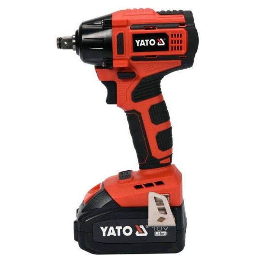 YATO Akkus ütvecsavarozó szénkefe nélküli 250Nm 18 V Li-ion (1 x 3,0 Ah akku + töltő)