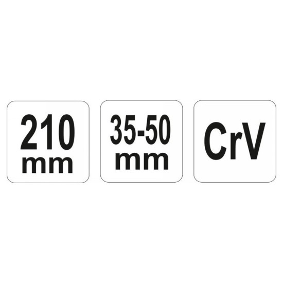 YATO Állítható csapos körmös kulcs 35-50 mm / 210 mm CrV