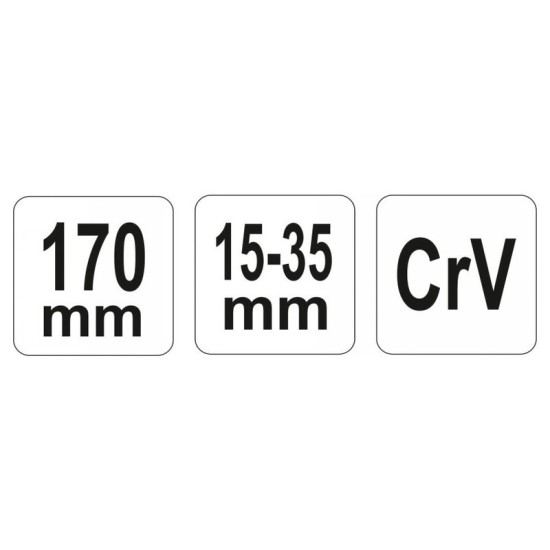 YATO Állítható körmös kulcs 15-35 mm / 170 mm CrV YATO Állítható körmös kulcs 15-35 mm / 170 mm CrV