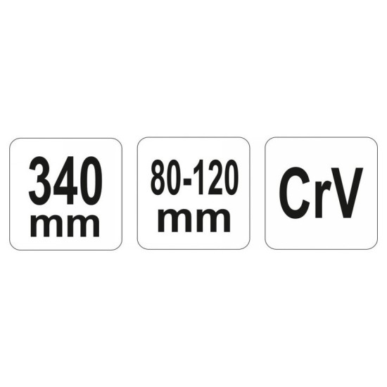 YATO Állítható körmös kulcs 80-120 mm / 340 mm CrV