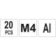 YATO Alumínium szegecsanya M4 (20 db/cs)