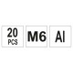 YATO Alumínium szegecsanya M6 (20 db/cs)