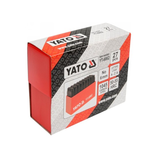 YATO Betűbeütő készlet 6mm 27 részes