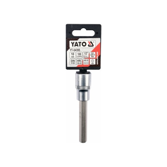 YATO Bithegy dugófejjel Imbusz 10mm 1/2" 100mm hosszú