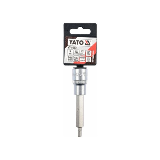 YATO Bithegy dugófejjel Imbusz 5mm 1/2" 100mm hosszú